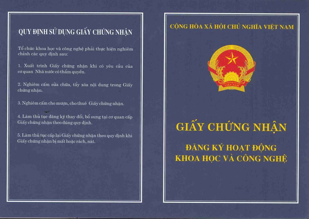 Xin Giấy Phép Viện Nghiên Cứu Khoa Học